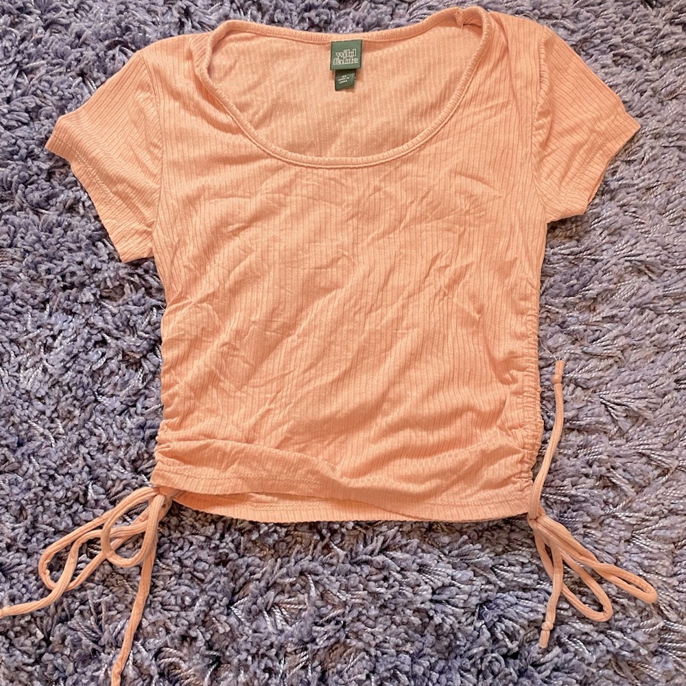 Light pink wild fable ruched top - gently worn, size XS